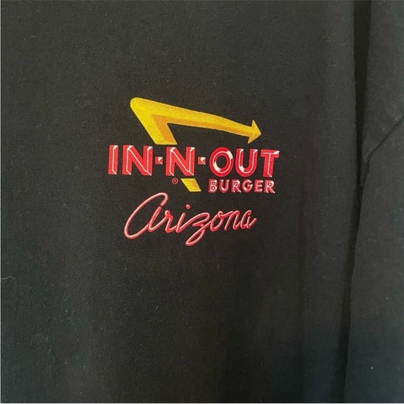 In N Out Burger Arizona Men’s T Shirt Size XXL 100% cotton black graphic tee - Picture 3 of 5